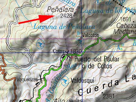 Mapa Peñalara (2428 m )