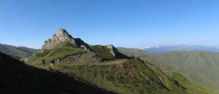 Mempičkaro 2850m.n.m., nejvyšší kopec tohoto hřebene.